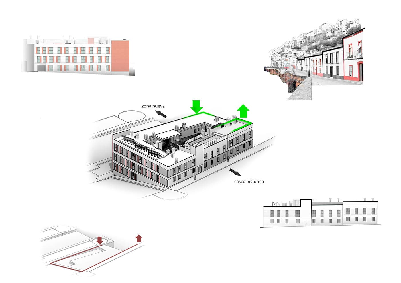 Proyectos para la unidad de ejecución residencial "Conde de Negrón" en la zona de extensión de Montoro.